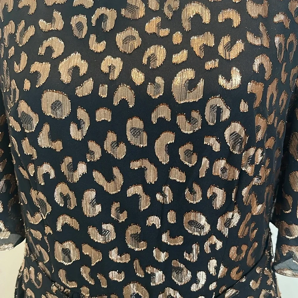 Kate Spade Graphic Leopard Midi Dress. Plus a garment bag. - Picture 3 of 7